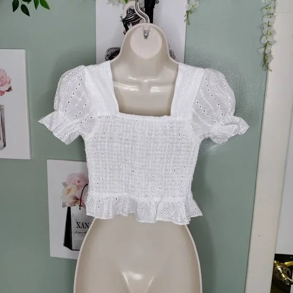 White Crop Top - Picture 5 of 7